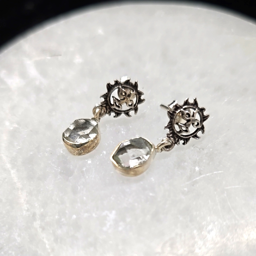Sterling Silver Herkimer Diamond Earrings